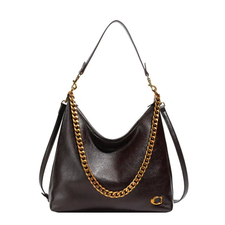 Luxury Brand Trendy Diaper Bag Stylish Leather Crossbody Handbag For Women Elegant Messenger Purse Minimalist Chic