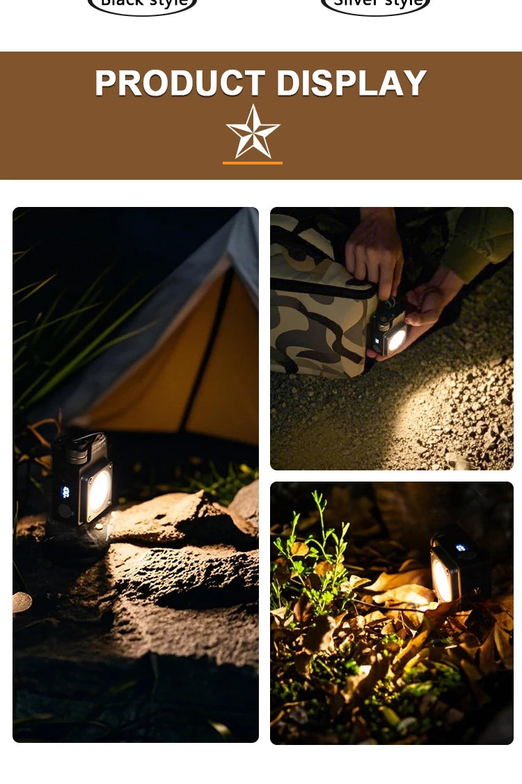 LiitoKala multifunctional mini "camera" light 3500LM large floodlight, suitable for hiking, outdoor activities, work, and picnic