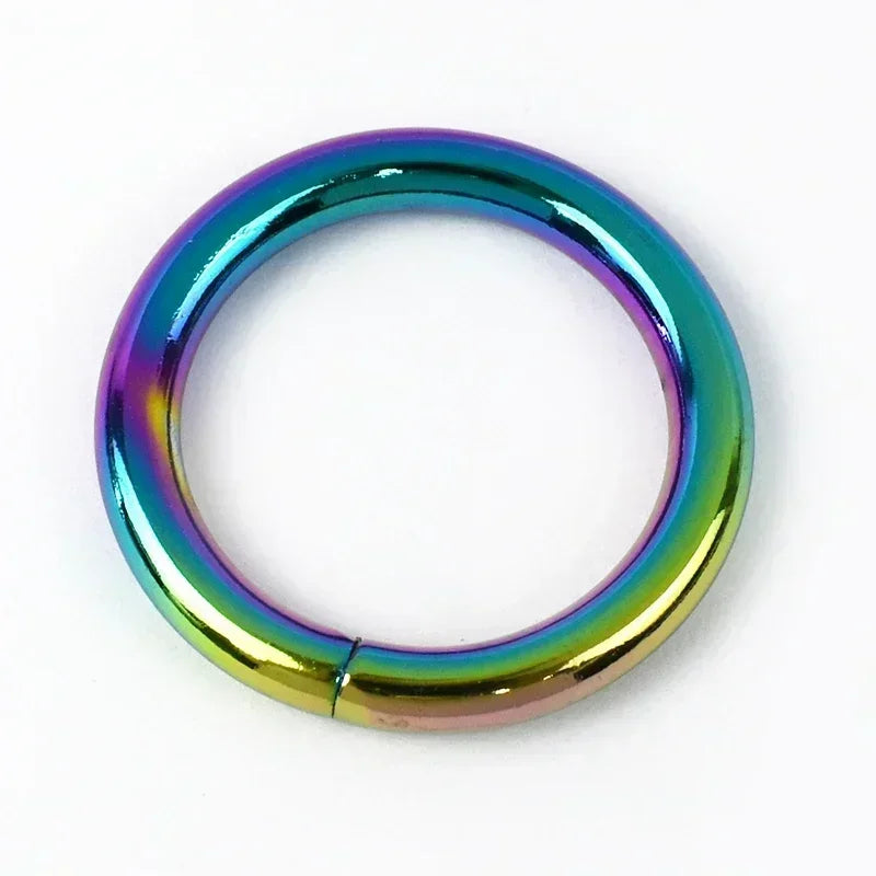 5Pcs 13-50mm Metal O Ring Buckles for Bag Strap Circle Connector Clasp Dog Collar Belt Buckle Chain Hooks Loop DIY Accessories