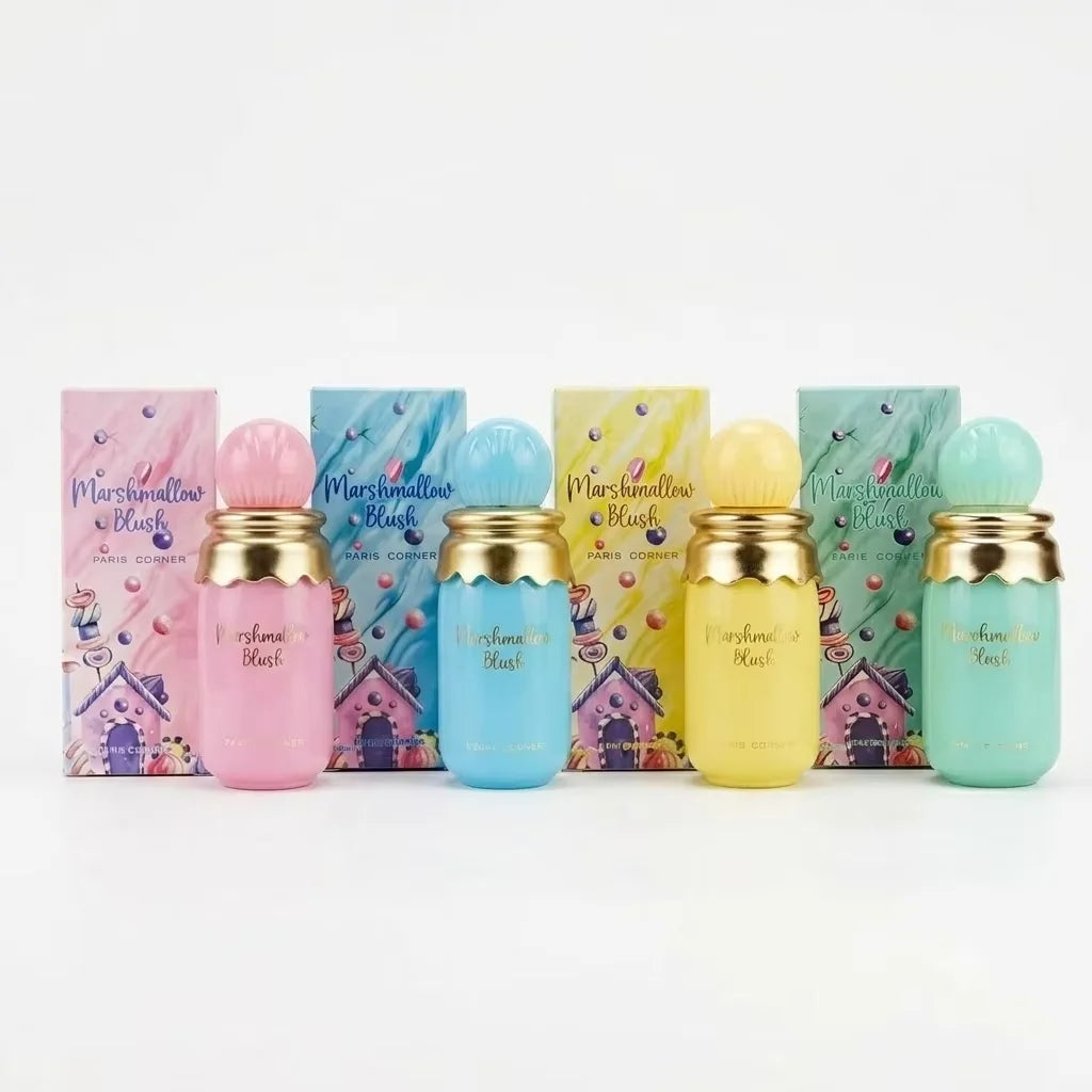 Fashion Elegant Sweet Marshmallow Blush Perfume Eau de Parfum Spray for Women Long Lasting Floral Fruity Gourmand Scent