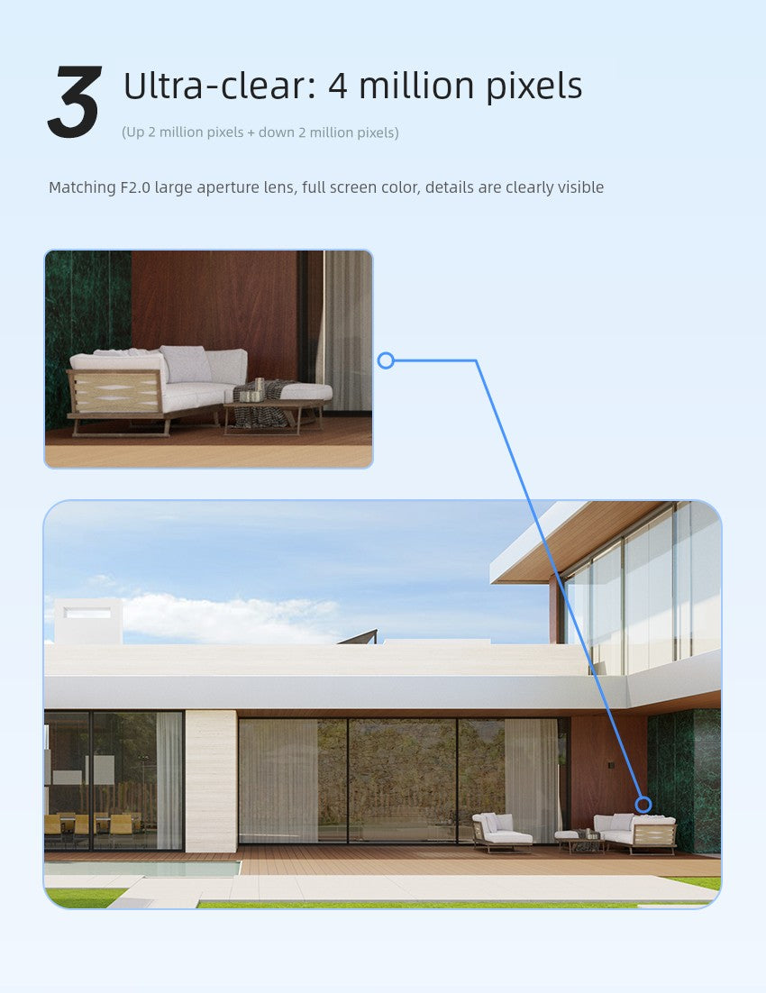 MIJIA App Camera Shadow Mobile Phone Remote For Home 360 Degrees No Dead Angle WiFi Door Ceiling Monitor