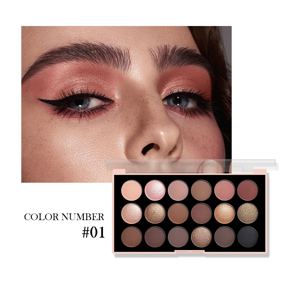 18Color Eyeshadow Palette Pearlescent Matte Fine Shimmer Glitter Earth Tones Long Lasting High Performance Beauty Makeup