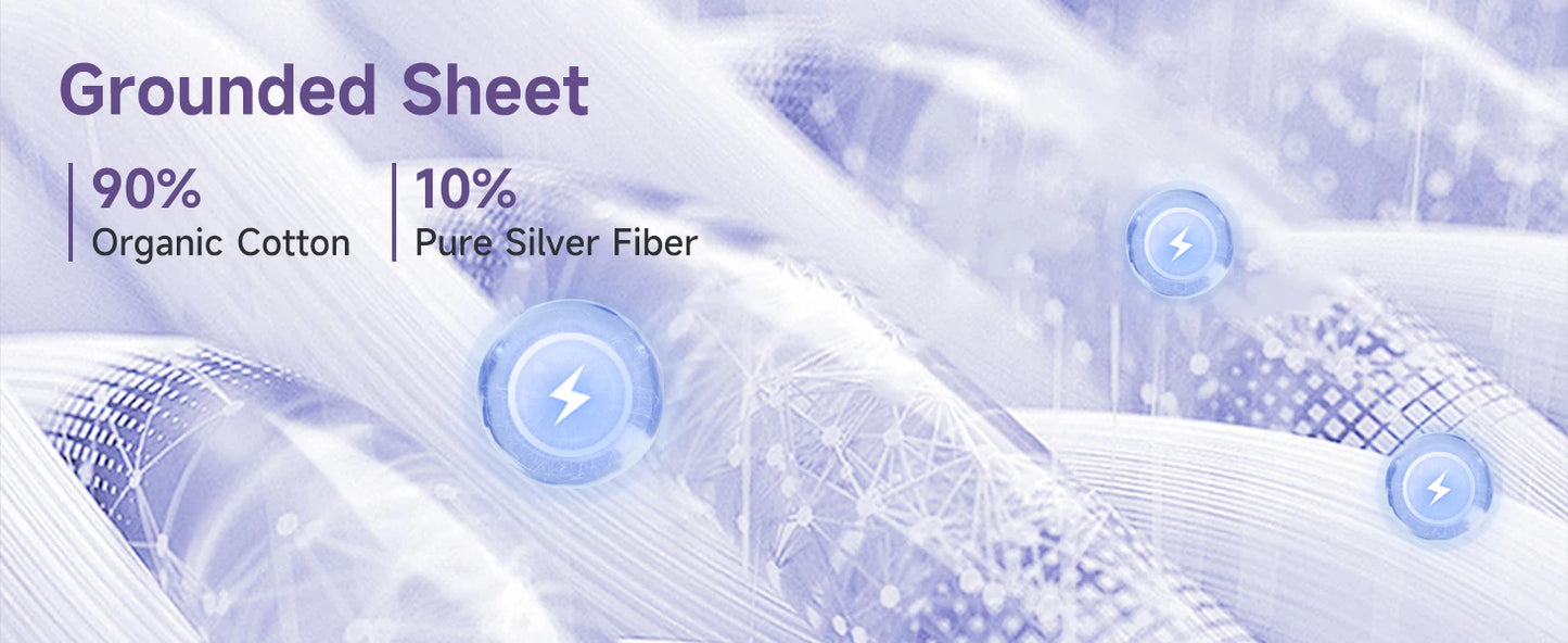 Grounding Bed Sheet Anti-static Grounding Sheet Conductive 95% Cotton and 5% Soft Silver Fiber Flat Sheets Sleep Bed Mat
