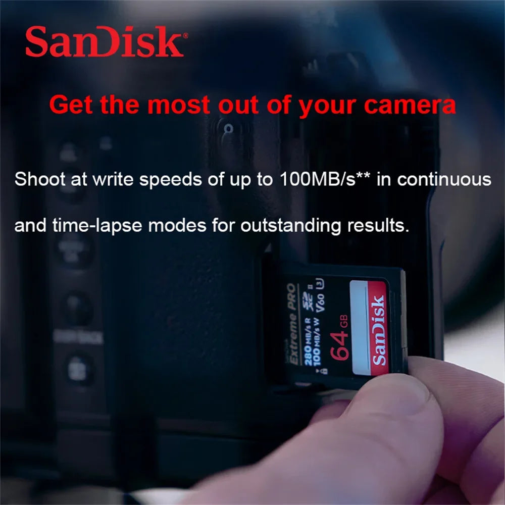 Original Extreme PRO U3 4K 6K 8K C10 V30 V60 V90 SDHC Memory Card SD UHD Video SDXC sd Card UHS-I UHS-II for SLR 3D Canon Camera