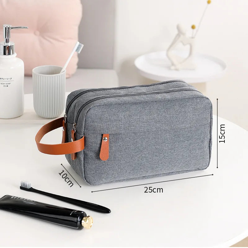 Men's Personalized Name Oxford Grooming Bag Double-layer Large Capacity Storage Bag Ideal Makeup Organizer Toiletry for Grooming