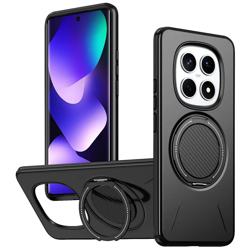 For Xiaomi Redmi Note 15 Pro Plus, 15 Pro 5G Magnetic Case ELVEV Anti-scratch Hard PC Bracket Suction Phone Cover