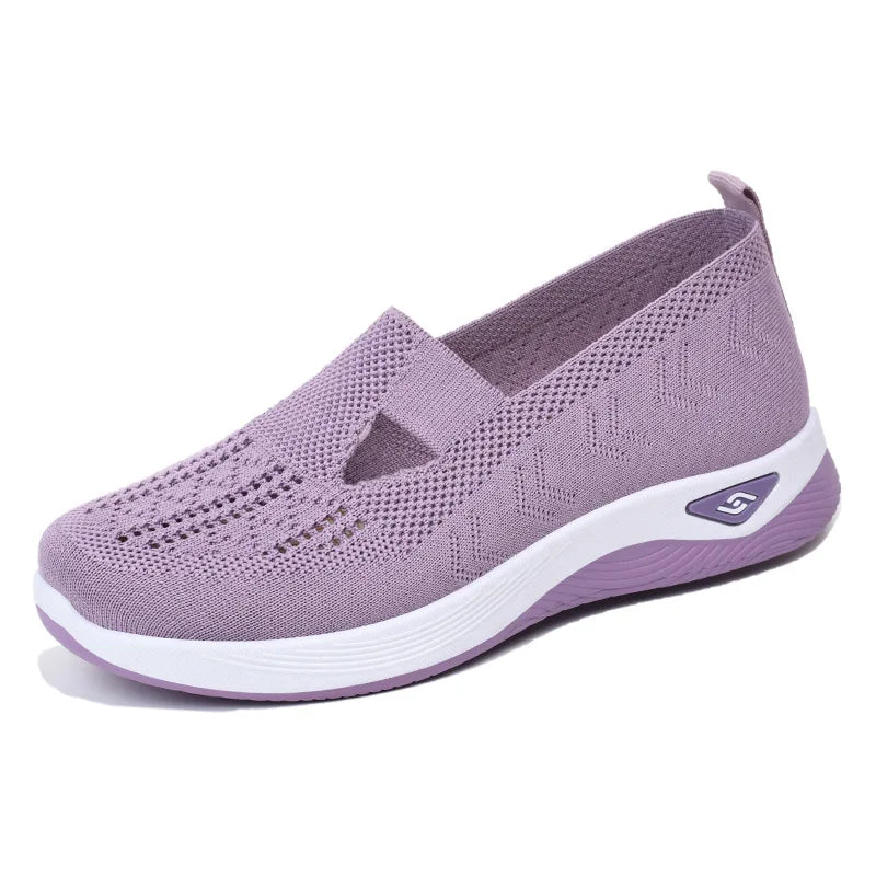 Women's Sneakers Breathable Slip on Walking Shoes Mesh Low Top Ladies Vulcanized shoes Soft Sole Lightweight Casual Shoes