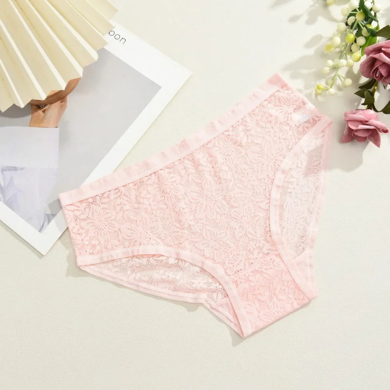 1Pc Sexy Floral Lace Underwire Bras Panties Sets Hollow Out See-Through Romantic Lingerie Underwear Sexy Women Panties S-XL