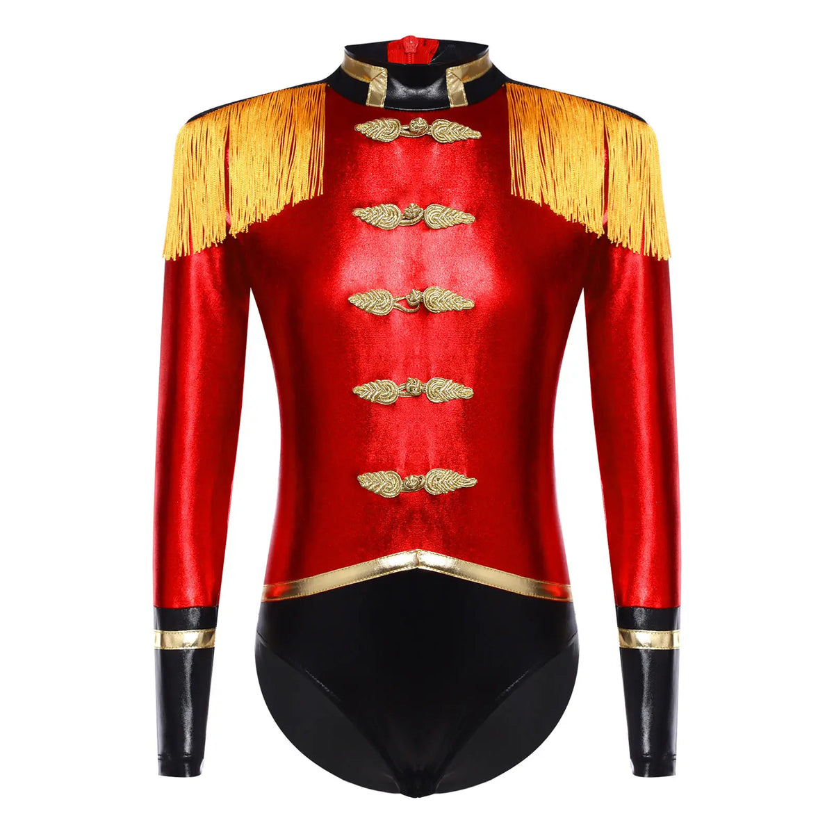 Halloween Costume Romper Circus Ringmaster Cosplay Carnival Party Shiny Sequins Leotard Dress Drum Majorette Magician Dress Up