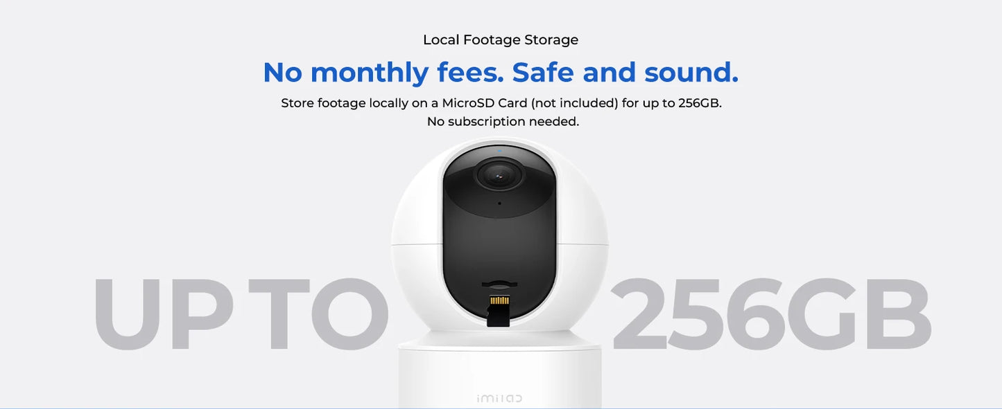 IMILAB C21 2.5K IP Security Camera MiHome App 360° Night Vision Baby Monitor with App, 2-Way Audio, AI Detection