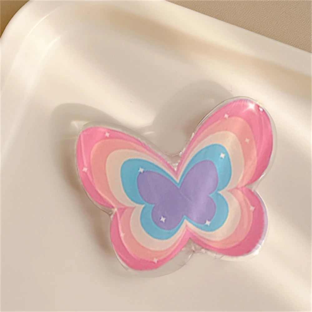 Cute Butterfly Phone Grip Tok Griptok  Holder Ring For iPhone 16 Universal Accessories Lovely Bowknot Phone Stand Bracket Socket
