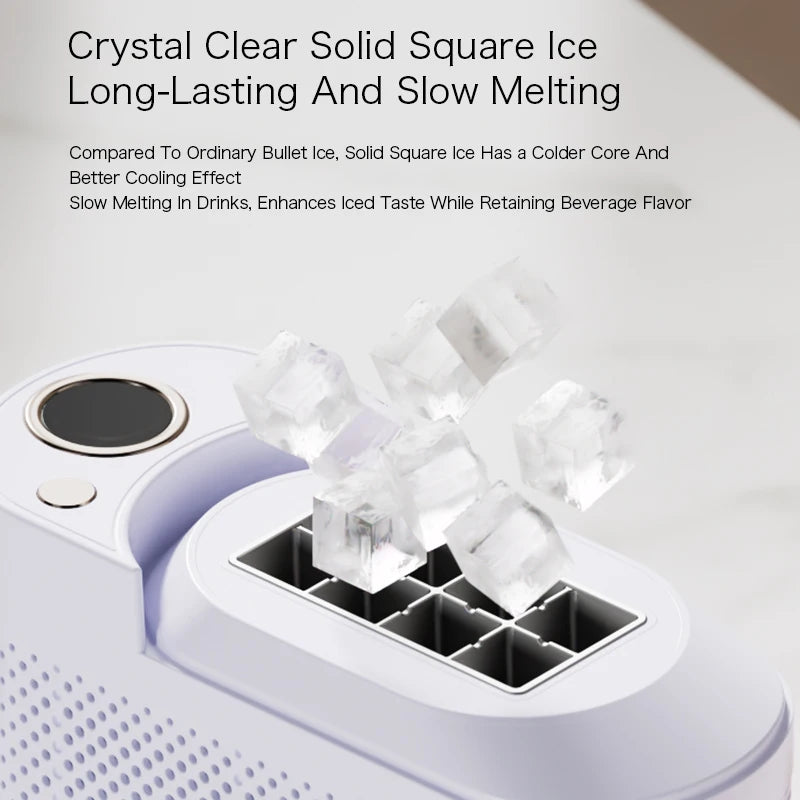 Portable Small Ice Maker Mini Convenient Home Dormitory Office Camping Car Cube Ice Automatic Ice Making Box ice machine 220V