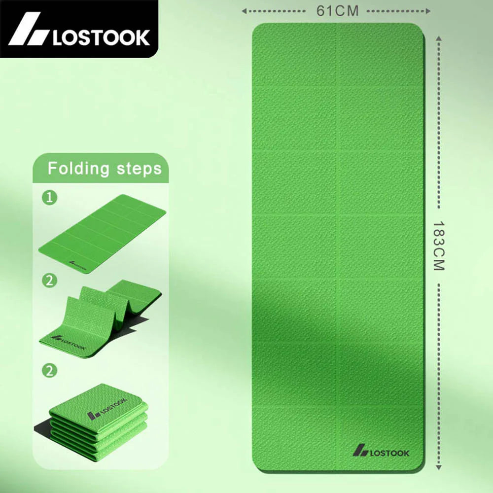 4mm Thick TPE Foldable Yoga Mat Easy to Store Travel Exercise Mat for Yoga Pilates Home Workouts And Floor Exercises