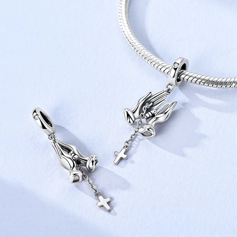 Original Charms Beads Pendant 925 Sterling Silver Red Polka Dot Doll Charms Fit Bracelet Necklace Pendant For Women Jewelry Gift