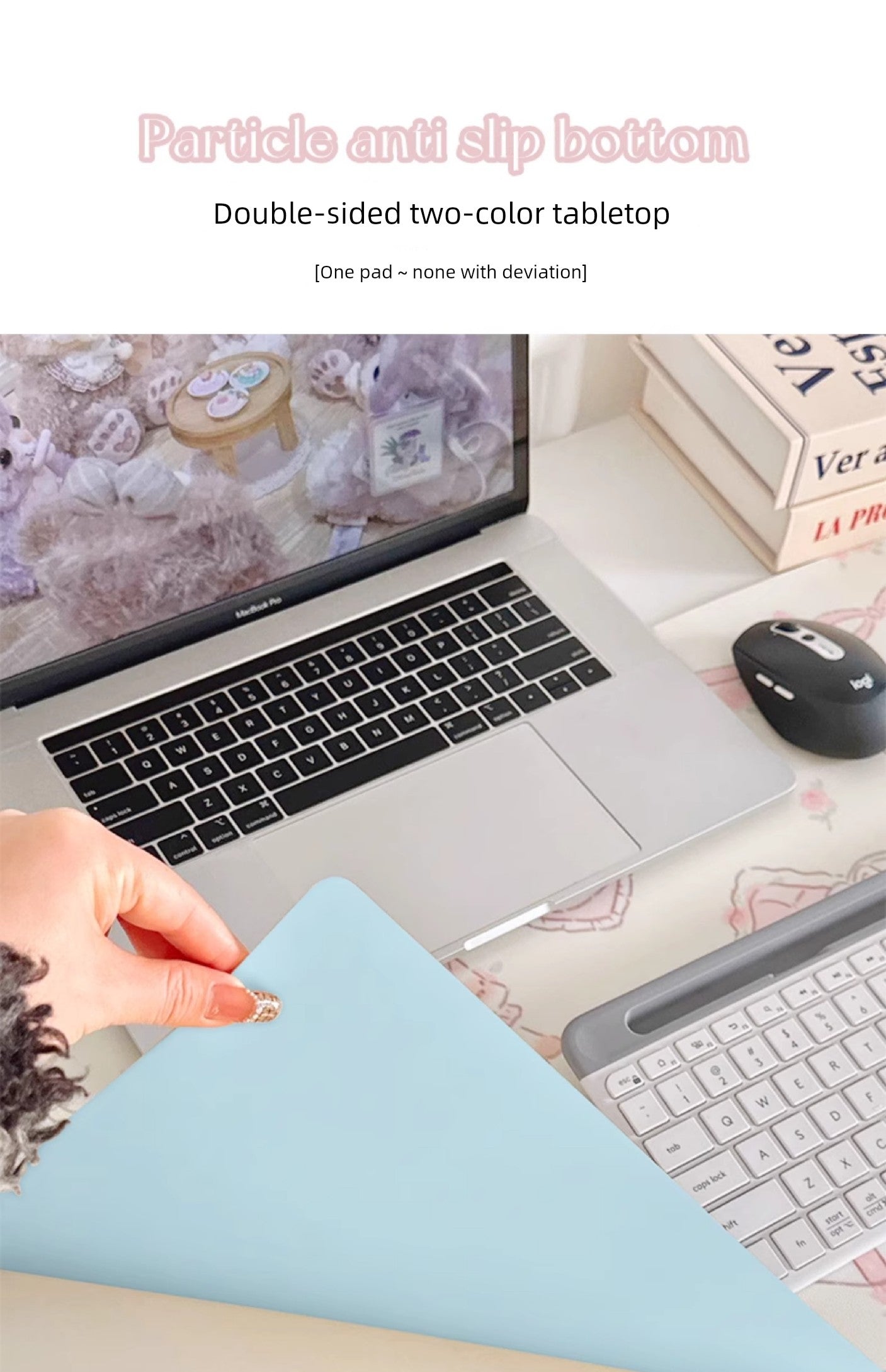 Huixiang Puppy Mouse Pad Oversized Girl Good-looking Office Computer Keyboard Desktop Station Table Mat Cute