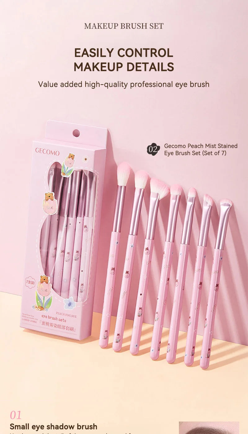 GECOMO Eye makeup brush set, Detail brush, Shading brush,Nose Shadow Eye Makeup set,a complete set of makeup tools for beginners