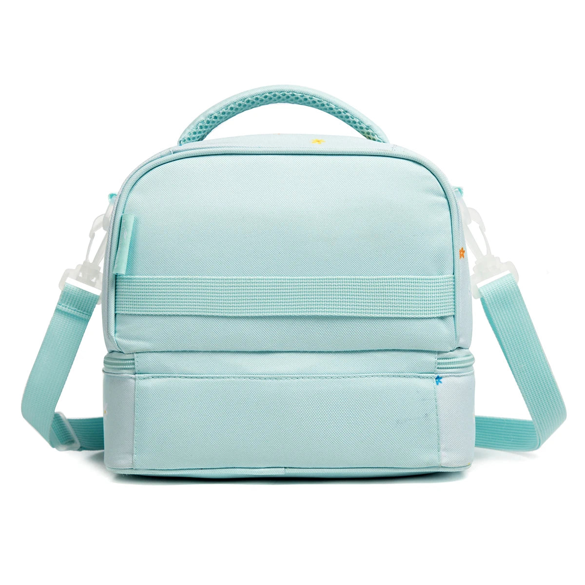 Kids Dual Compartment Lunch Bag for Girls, Double Decker Cooler Insulated Lunch Box Large Meal Tote for Kids