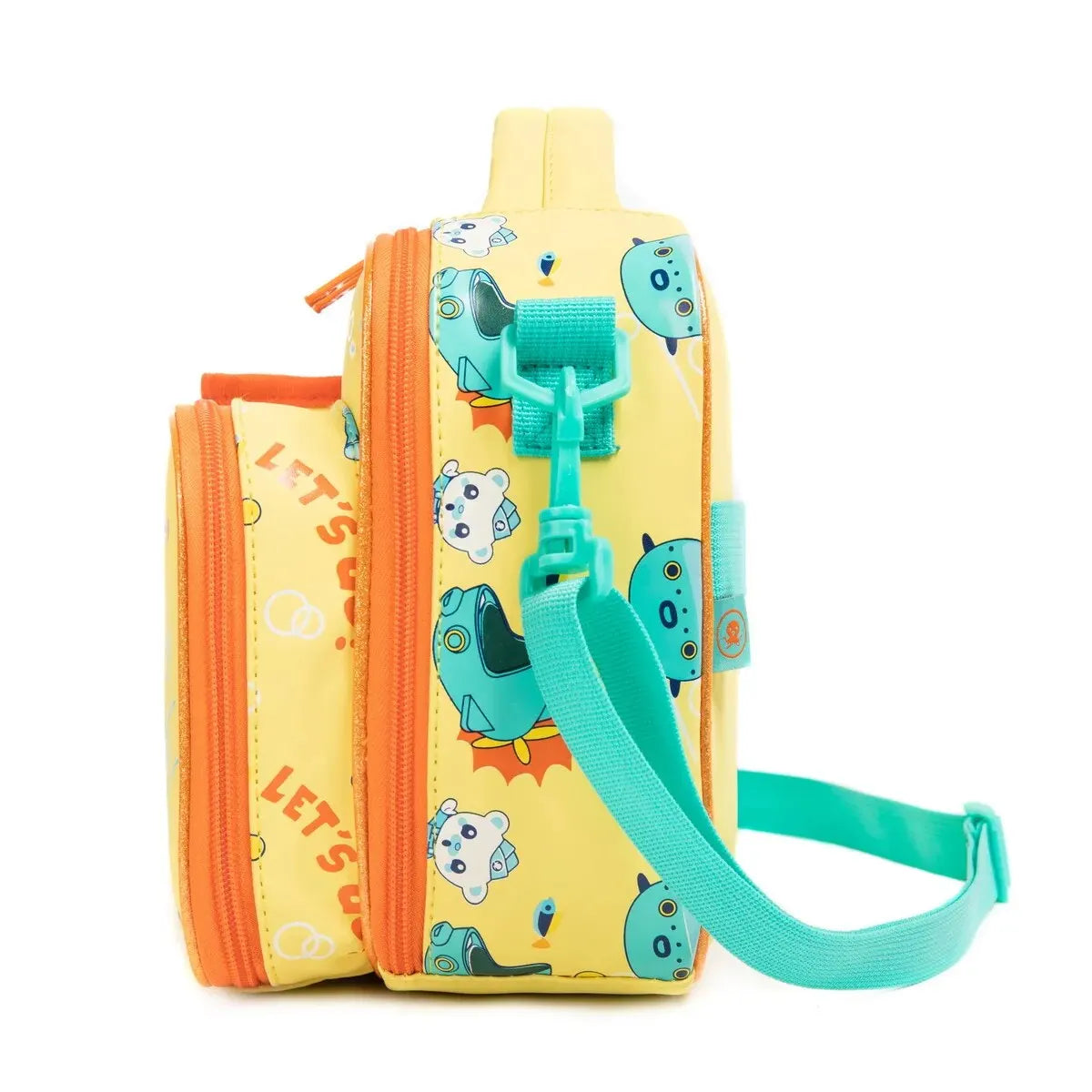 1 Pcs Yellow New The Octonauts Cartoon Cute Print Insulated Crossbody Children's Tote Lunch Bag Brave To Explore The Ocean