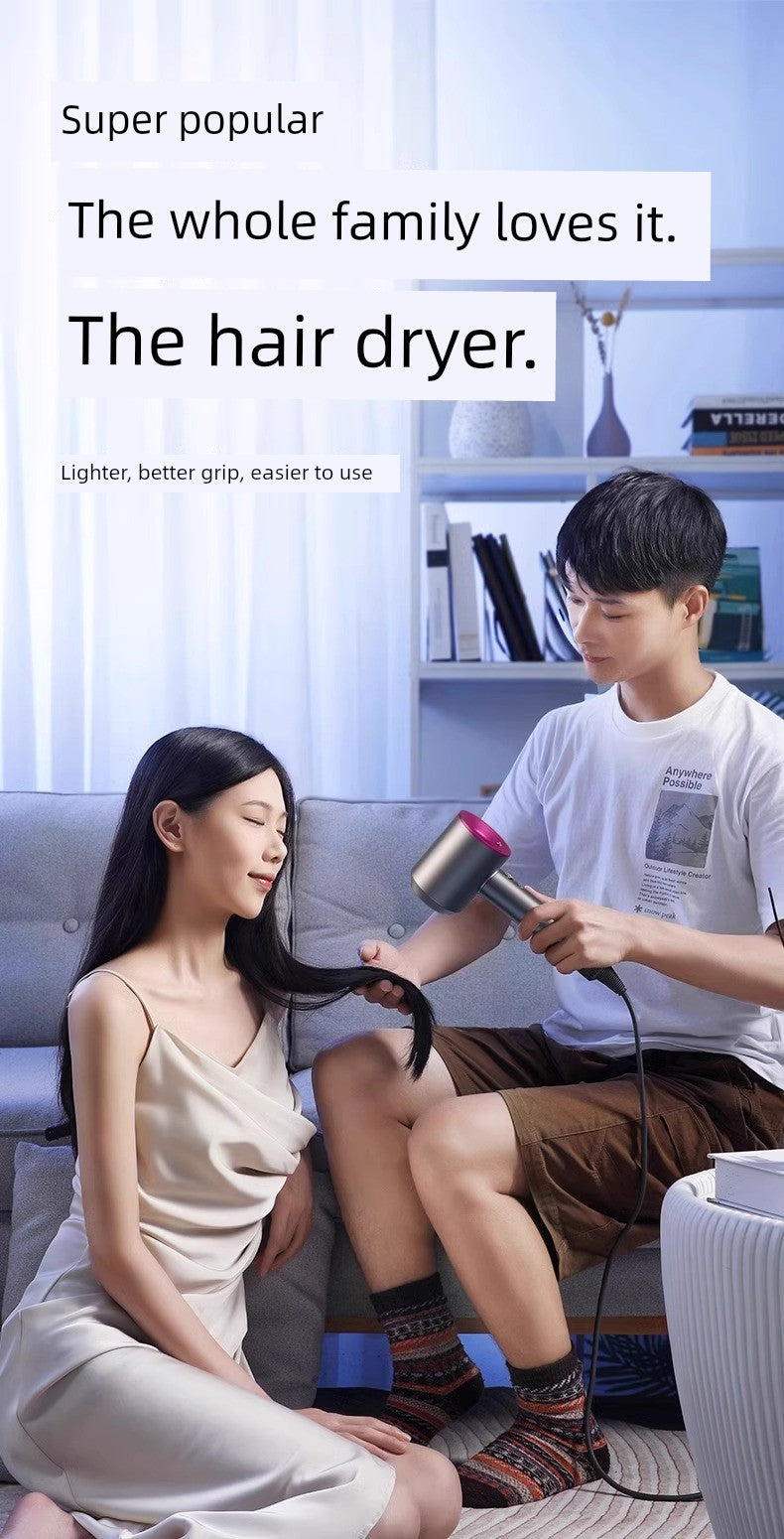 Hair Dryer For Home Negative Ion Top with High-Speed Hair Dryer Student High-Power Negative Ion Leaf-Free Hair Blowing Hair Dryer