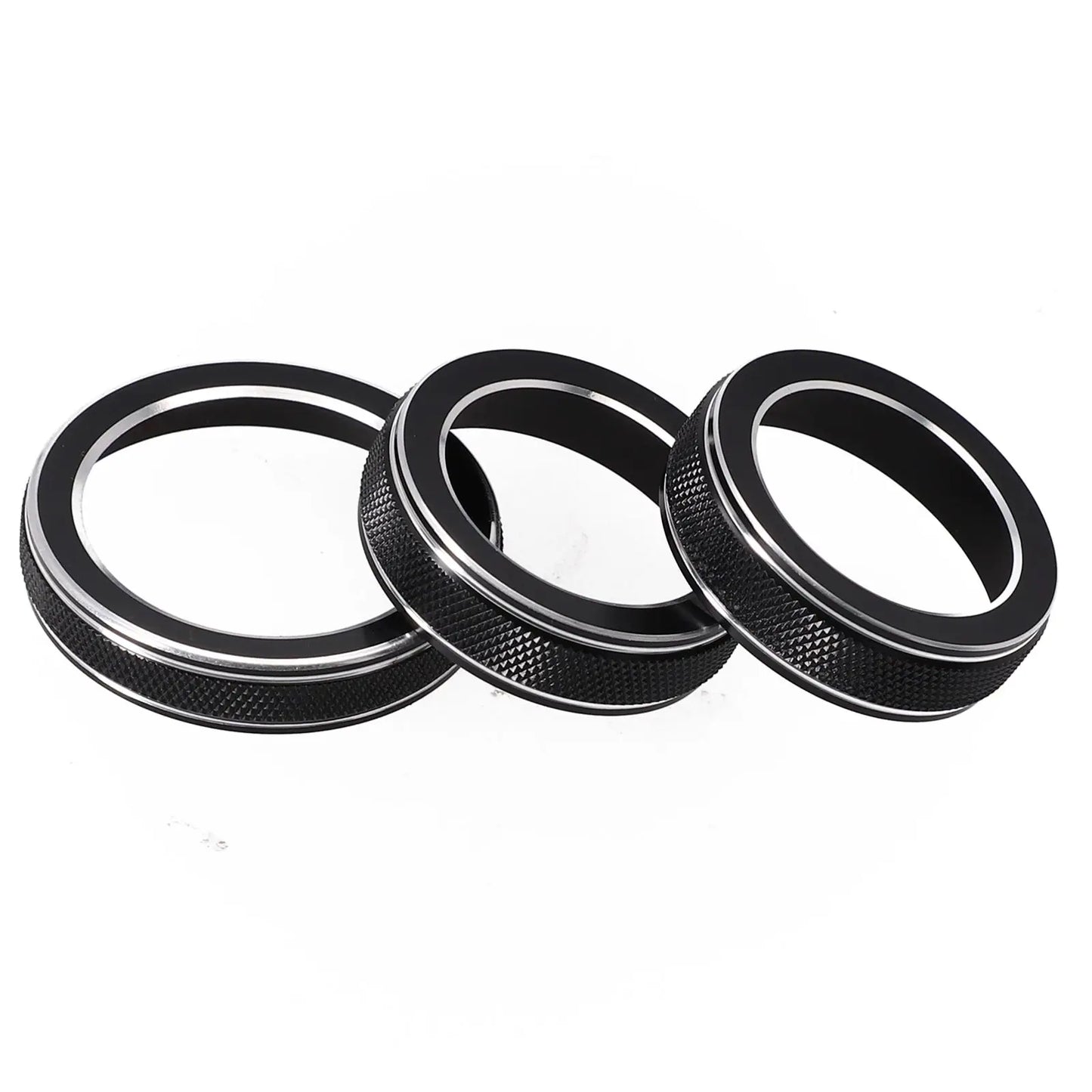 For Jeep Grand For Cherokee 2014 2015 2016 2017 2018 2019 2020 2021 Car Black AC Radio Switch Trim Ring Knob Covers 3pcs