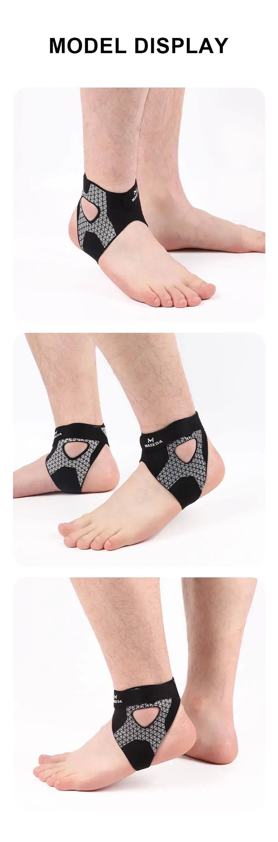 1-10pcs S/M/L  Adjustable Elastic Ankle Wrap Breathable Thin Heel Support Sports Compression for Running  Sprain Prevention