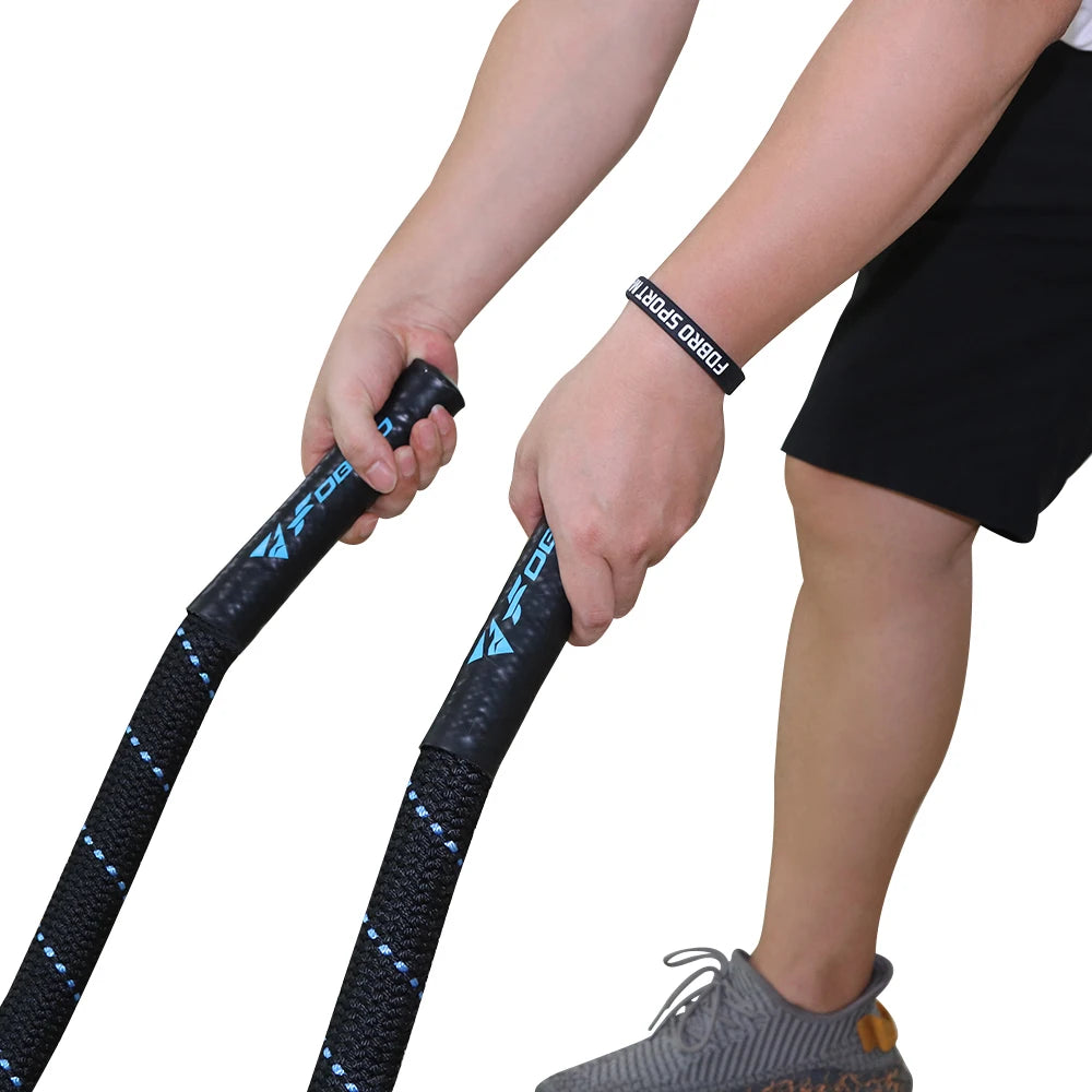 Battle Rope 38MM*3M 9M 12M 15M Length Fitness Polyester Heavy Jump Skip for Home Gym Body Workout Core Strength Training Muscle