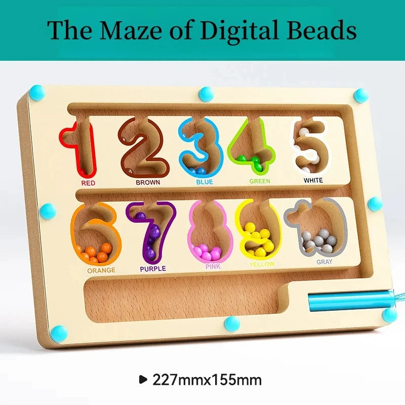 Magnetic Maze Toy With Magnetic Digital Beads For Puzzle Practice And Attention Training Games