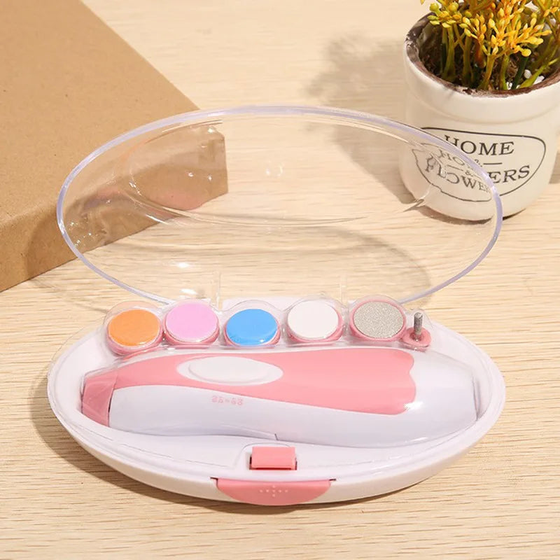 New Baby Nail Grinder Electric Six-in-One Multi-Head Anti-Scratch Child Anti-Flesh Nail Clippers and Nail Trimming Set