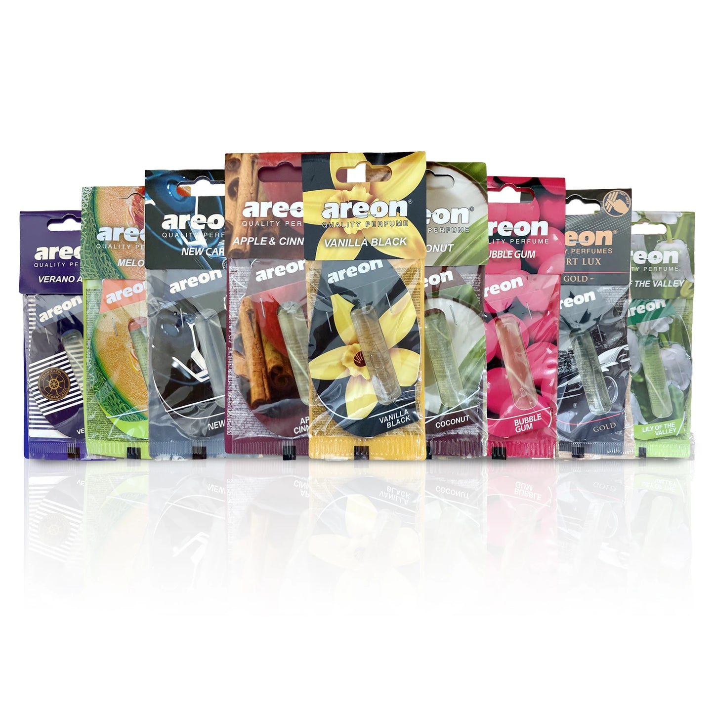 areon 3-18pcs Car Air Freshener Natural Tea Fragrance Vehicle-mounted Hanging Vanilla Scent Water Drop-shaped Car Interior