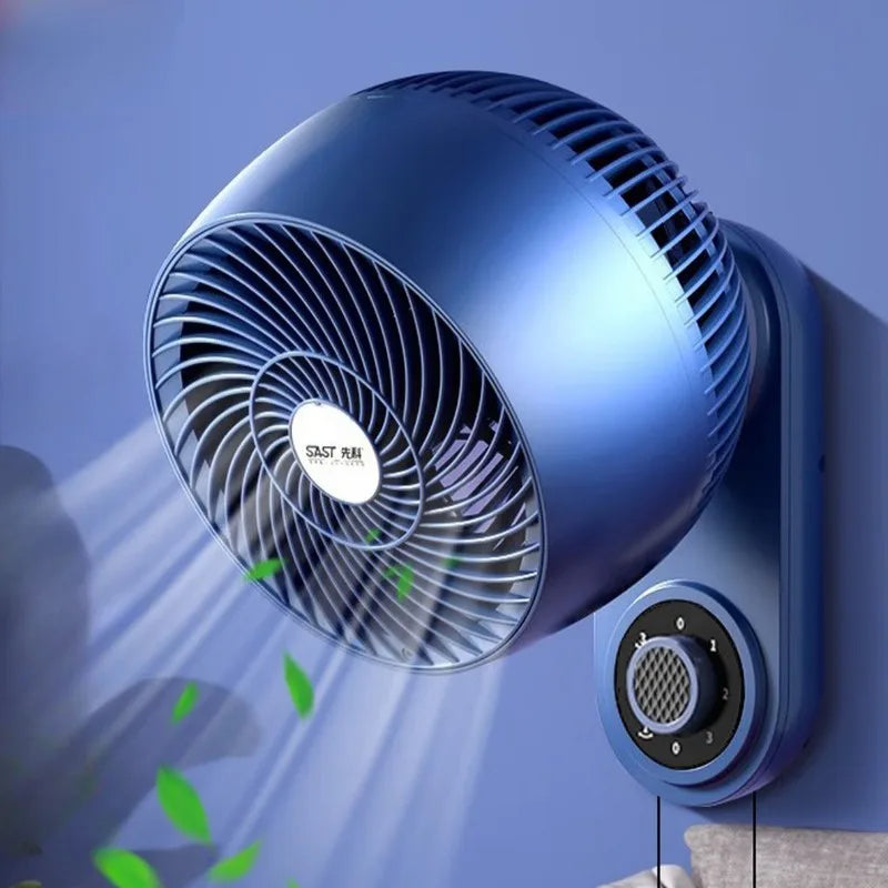 No-drill wall-mounted electric fan, wall fan, circulating fan, household bathroom remote control fan