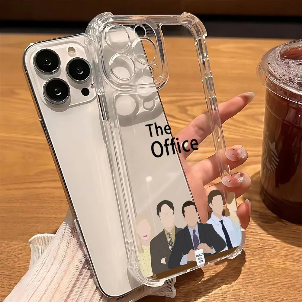 The O-Offices TV Show New Phone Case for IPhone 16 15 14 13 12 11 Mini Pro Max X XR XSMax 7 8 Plus Anti Fall Transparent Cover