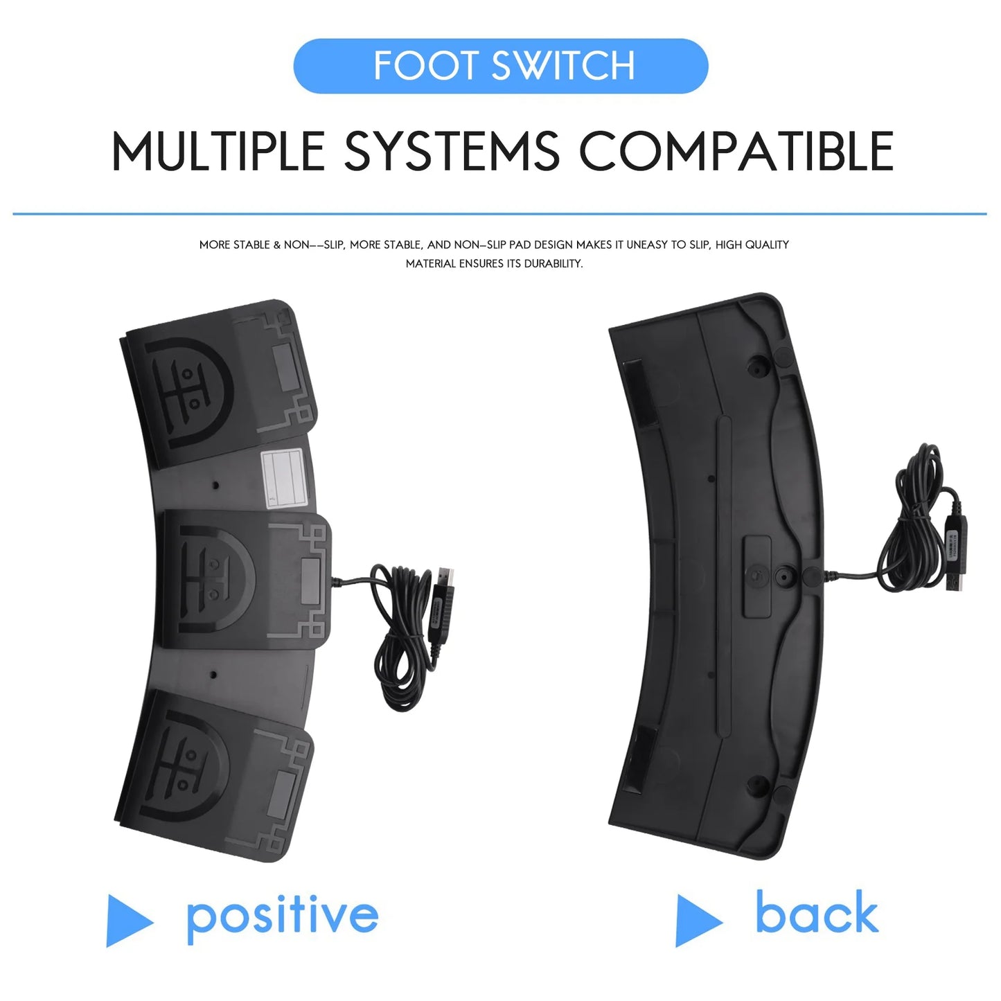 FS2020U1 USB Foot Switch Control Key Customized Computer Keyboard Action Pedal for Devices Instruments Computers Office