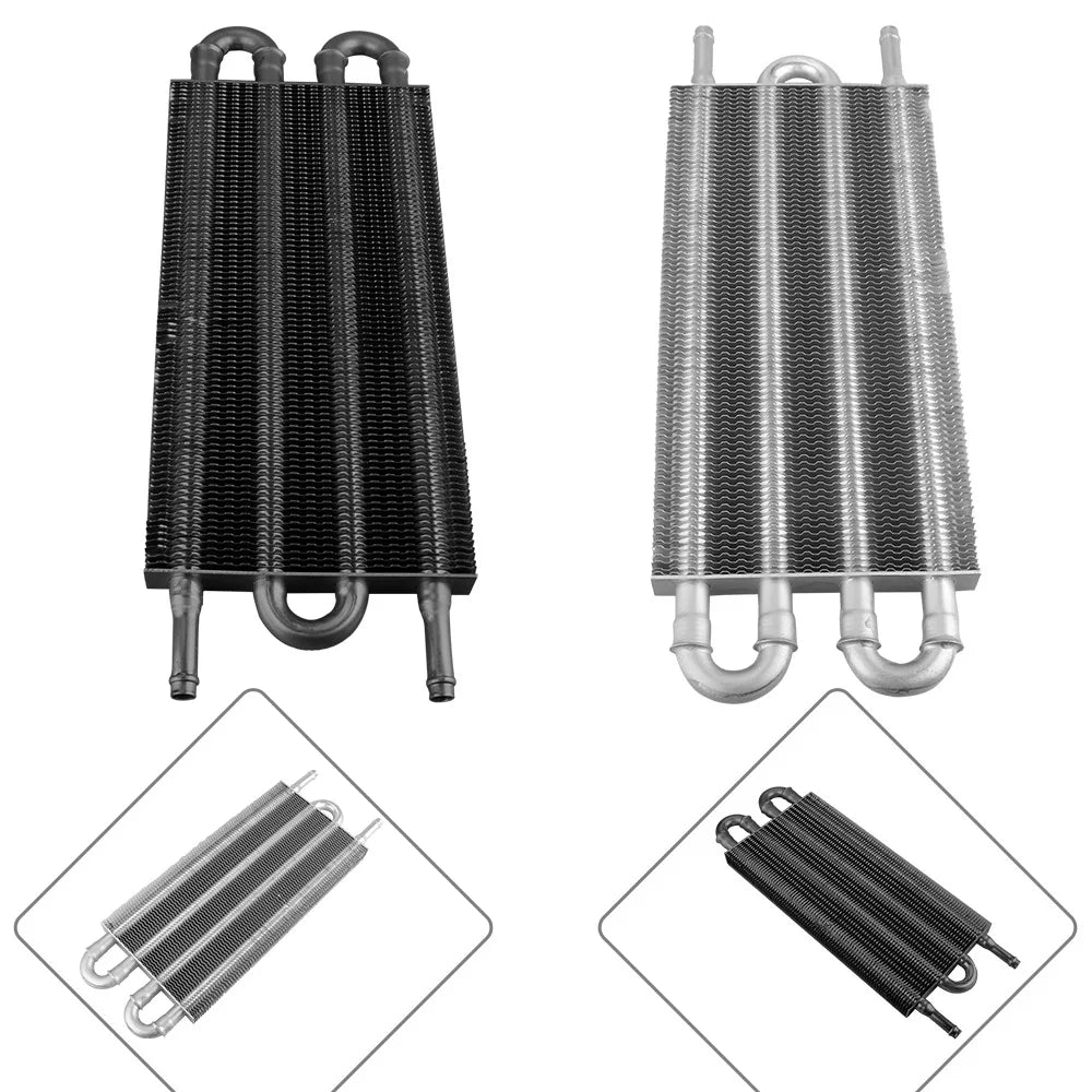 4 Row 6 Row 8 Row Aluminum Universal Oil Cooler Oil Radiator Car Air Conditioning Tube Belt Auto-Manual Radiator Converter Kit