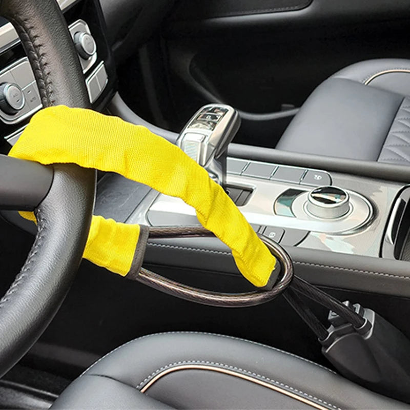 Universal Car Steering Wheel Lock Anti Theft Device Universal Fit Heavy Duty Security Protection Truck SUV Van Safe Reliable