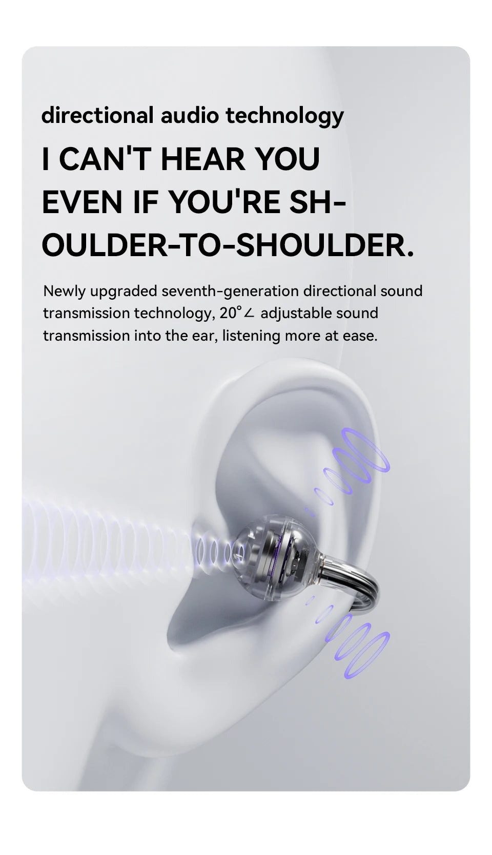 Sanag S6S Free Clip Open Ear Earphone Ear Clip 3D Stereo Sound Bluetooth 5.3 36H Playtime OWS Sport Headphones IPX4 Waterproof