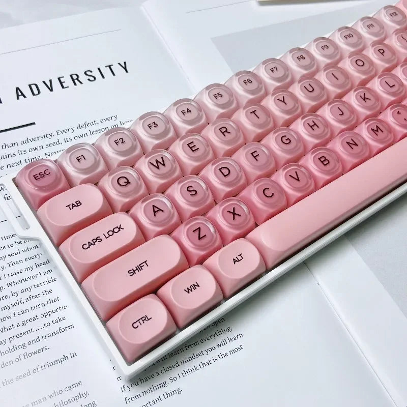 Foundation Crystal Keycaps Set HOA Profile Key Caps Custom DIY Gaming Mechanical Keyboard PBT Keycap Set for Office Keyboard