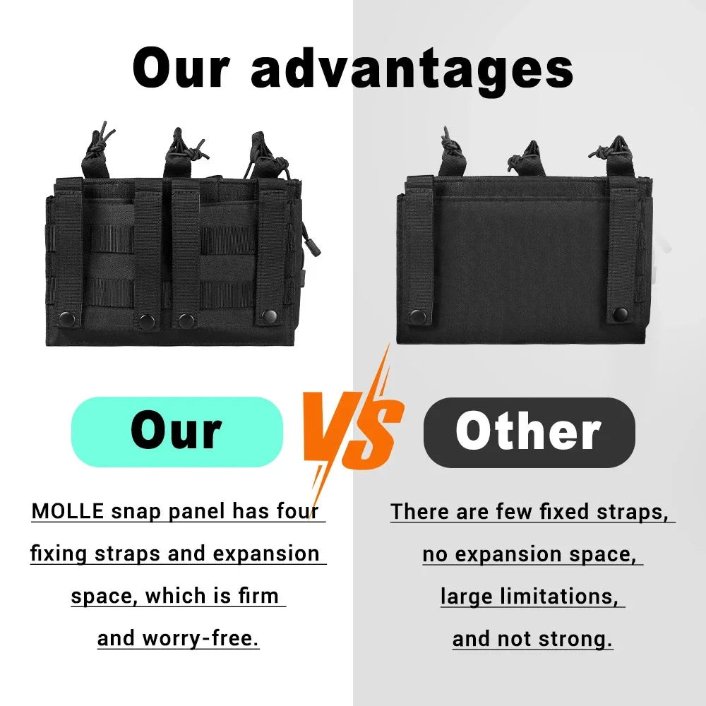 Molle Magazine Pouch Triple Mag Bag Rifle Mag Admin Pouch EDC Bag Universal Cartridge Holder Hunting Bag for M4 M14 M16 AK AR