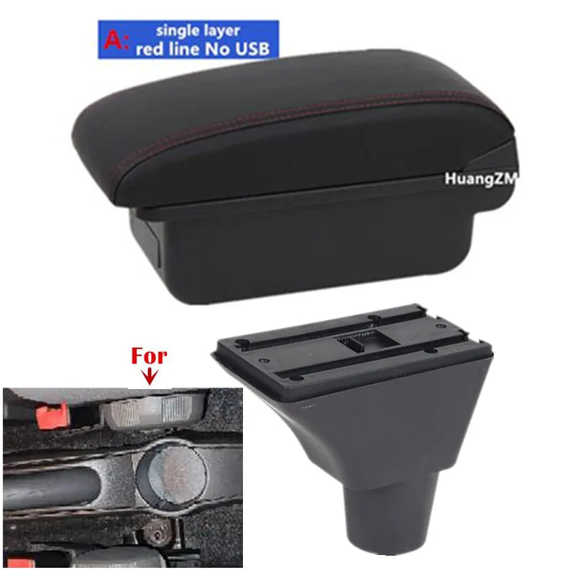 For Fiat Panda II 2 Armrest Box Arm Elbow Rest Center Console Storage box USB Port Interior Dedicated Retrofit Car Accessories