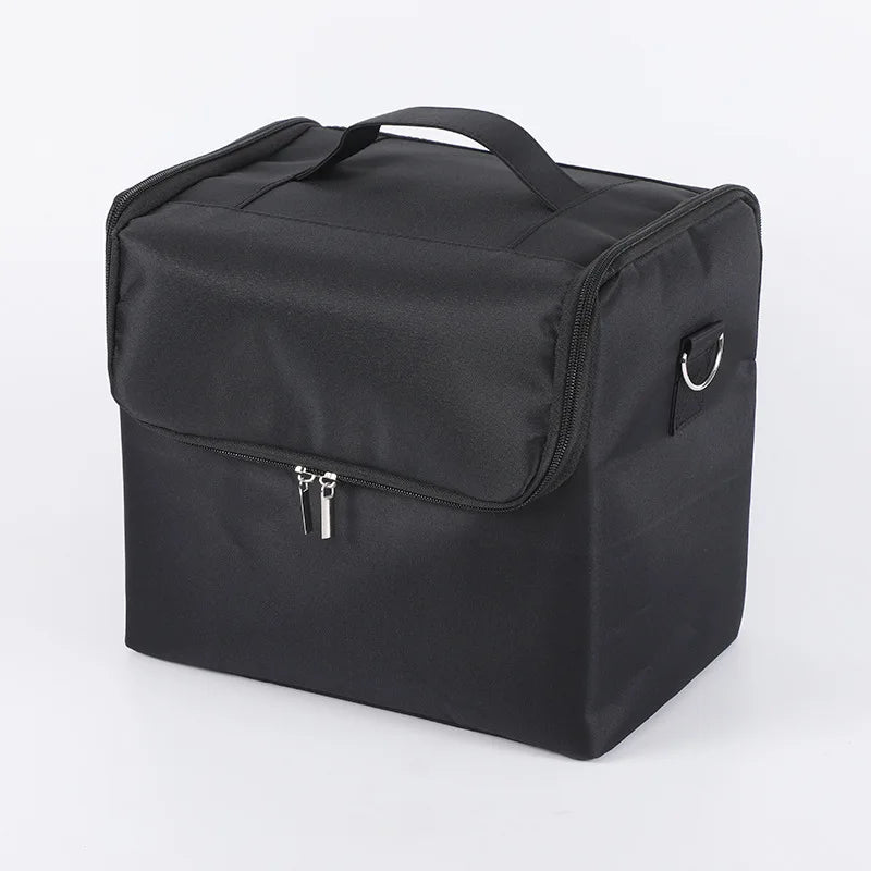 Large Capacity Professional Cosmetic Boxes Portable Zipper Nail Art Kit Organizer Storage Case Women Make Up Handbag Makeup Bags
