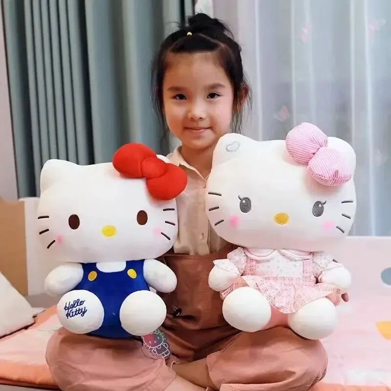 2 style Hello Kitty Anime Hello Kitty Stuffed Toys Plushier Soft Pillow Birthday Gifts For Girls Kawaii Hello Kitty Plush Dolls