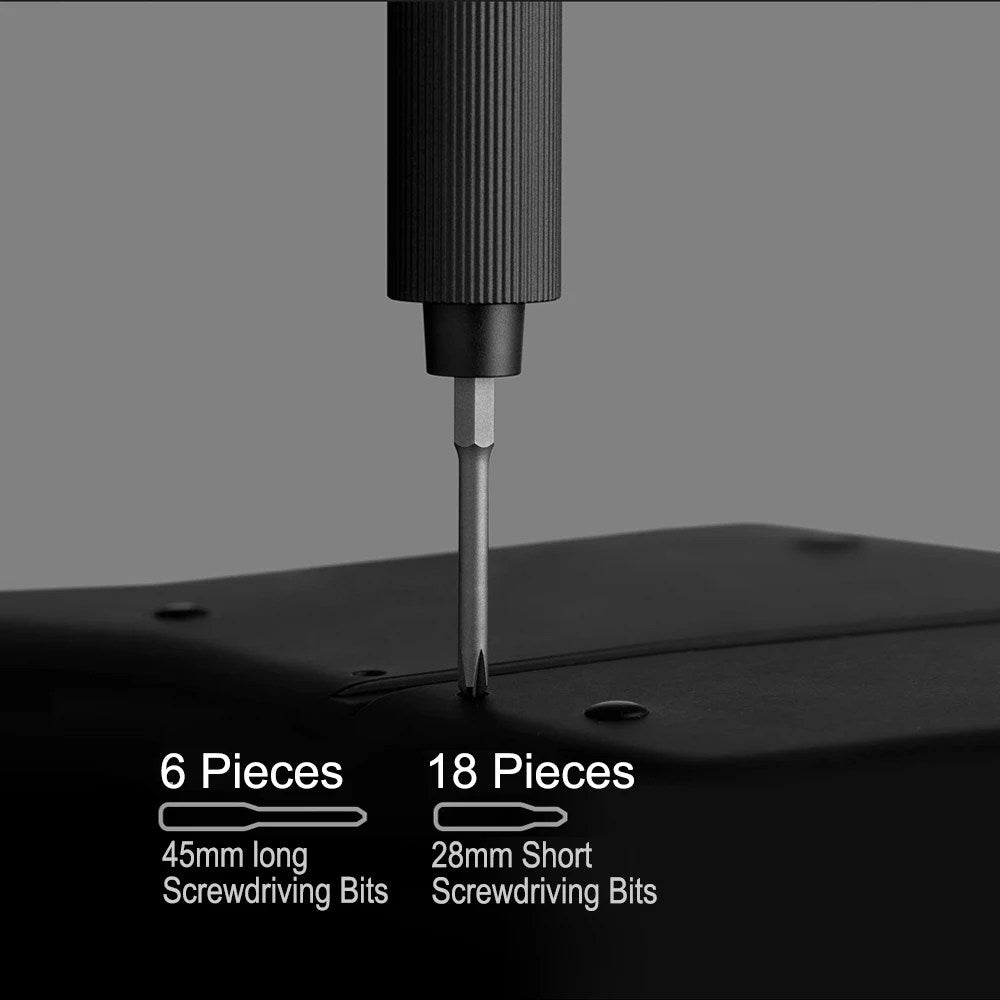 XIAOMI MIJIA Electric Precision Screwdriver With 24 S2 Steel Bits,2 Torque Setting,400+ Screws Per Charge,For Smart Home Repair