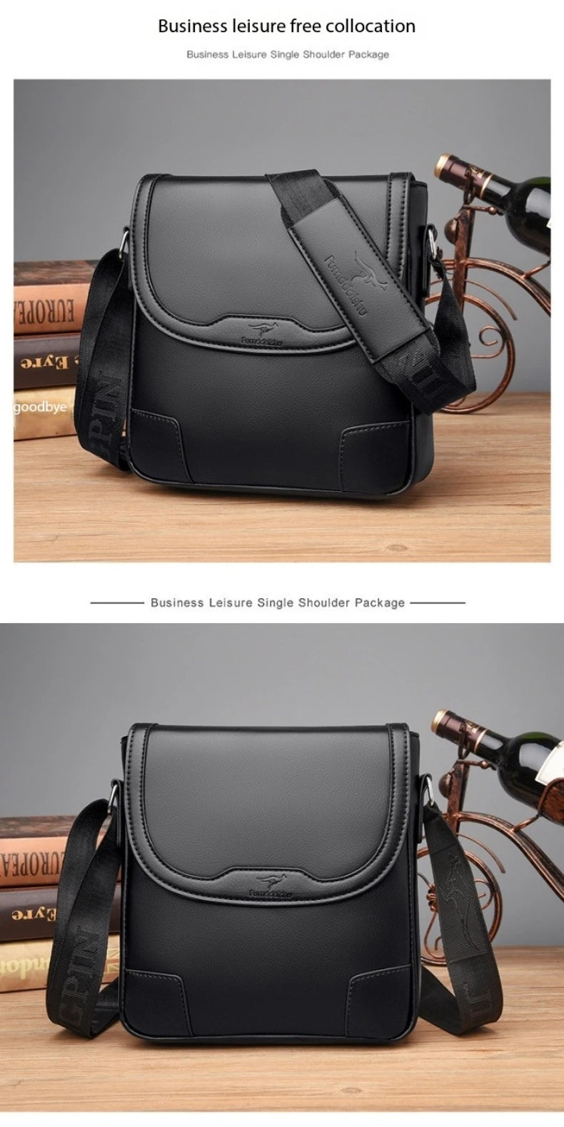 Luxury Brand Men Leather Shoulder Bags Waterproof Business Handbag Travel Tote Crossbody Cross Body Messenger Bag Pack For Male