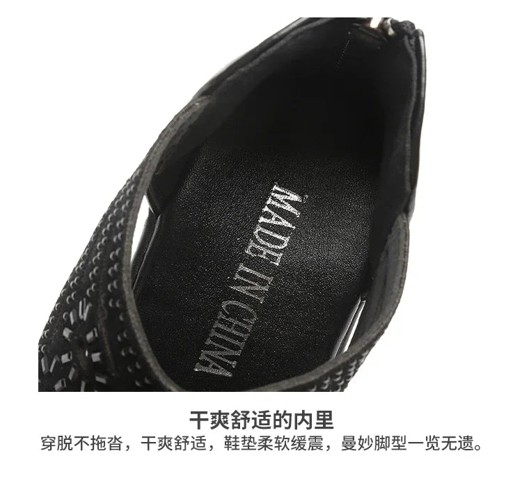 Ladies Shoes on Offer 2025 New Brand Fashion Zipper Women's Sandals Summer Elegant Ladies Roman Platform Wedge Heeled Sandals