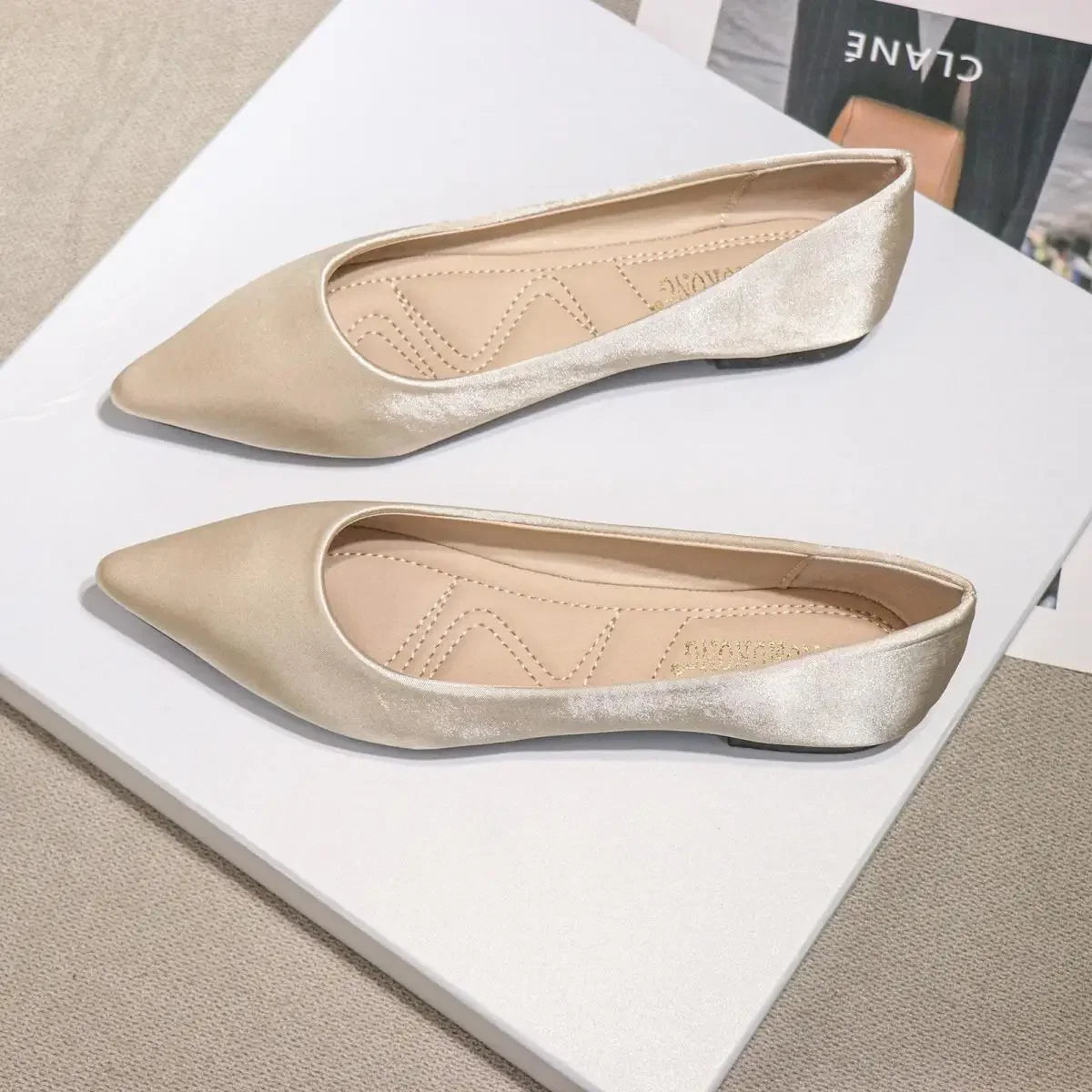 Ladies Footwear Low Heel Elegant Office Non Slip Women's Flat Shoes Casual Summer 2025 Comfortable Young Social 2025 New In