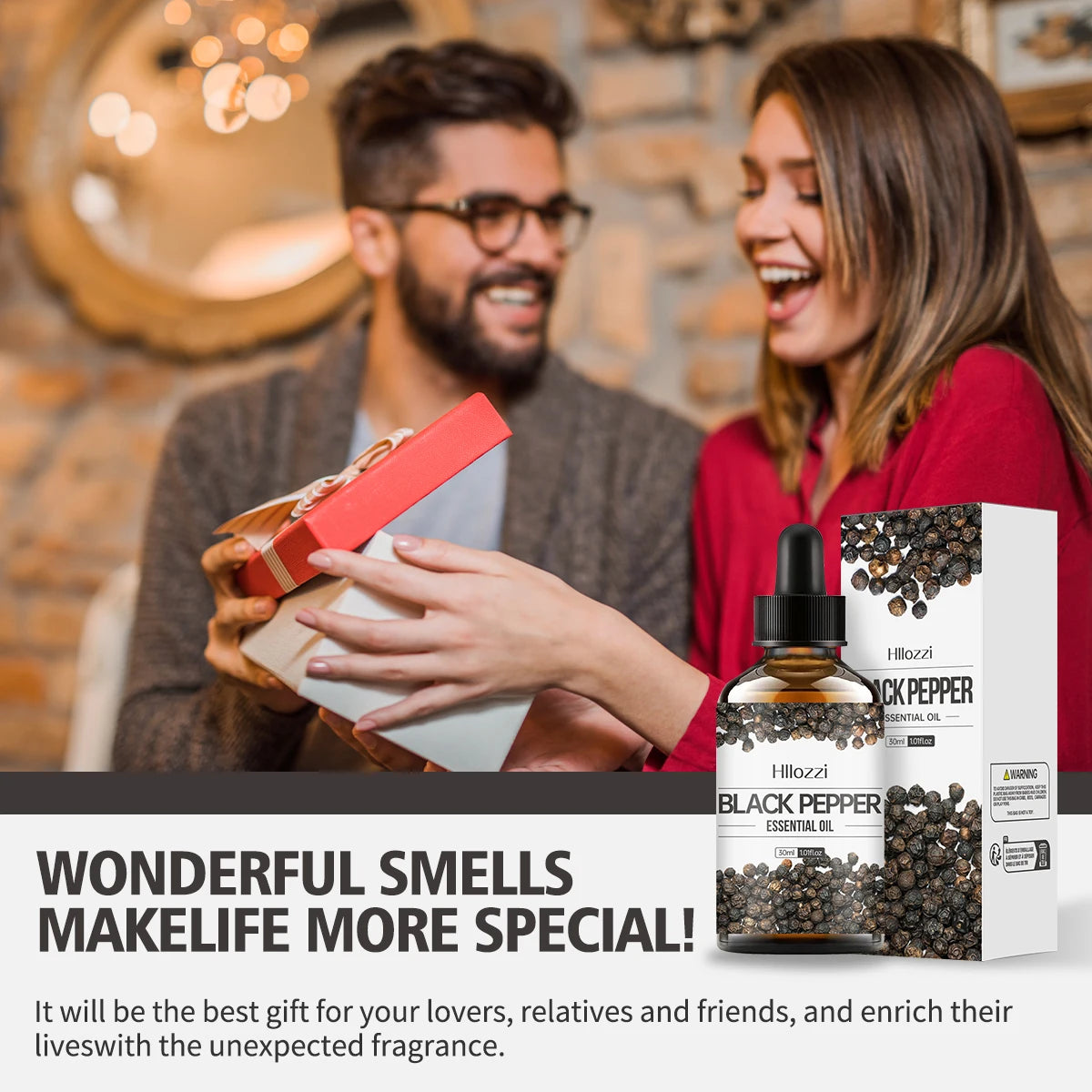 30ml Black Pepper Essential Oil Pure Essential Oil Relieve Stress Suitable for Aromatherapy Candles Car Diffuser Humidifier