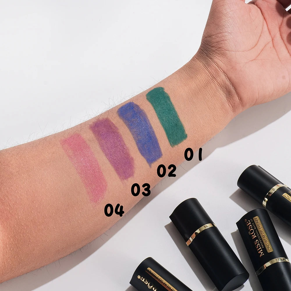 Miss Rose Matte Eyeliner Eyeshadow Lip Liner Set - 4 Shades Long-Lasting Smooth Glide for Halloween Party Makeup