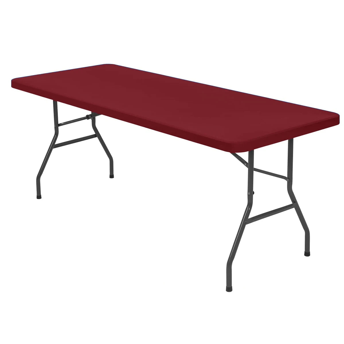 1 Pc 4/6/8ft Spandex Tablecloth Elastic Fitted Stretch Rectangular Tablecloth Washable and Wrinkle Resistant Patio Table Cover