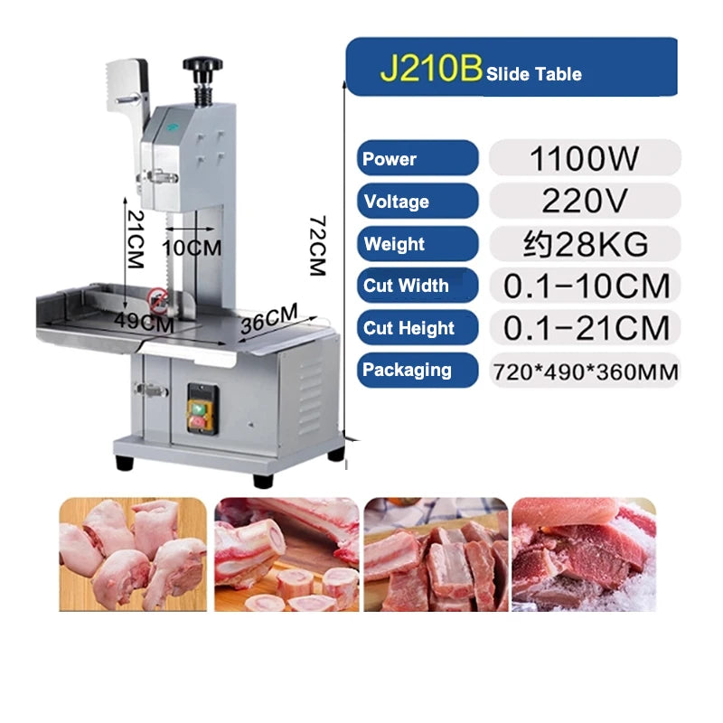 Electric Bone Cutter Meat Cutting Machine Commercial Saw Cutter Segaossa Elettrico Da Carne