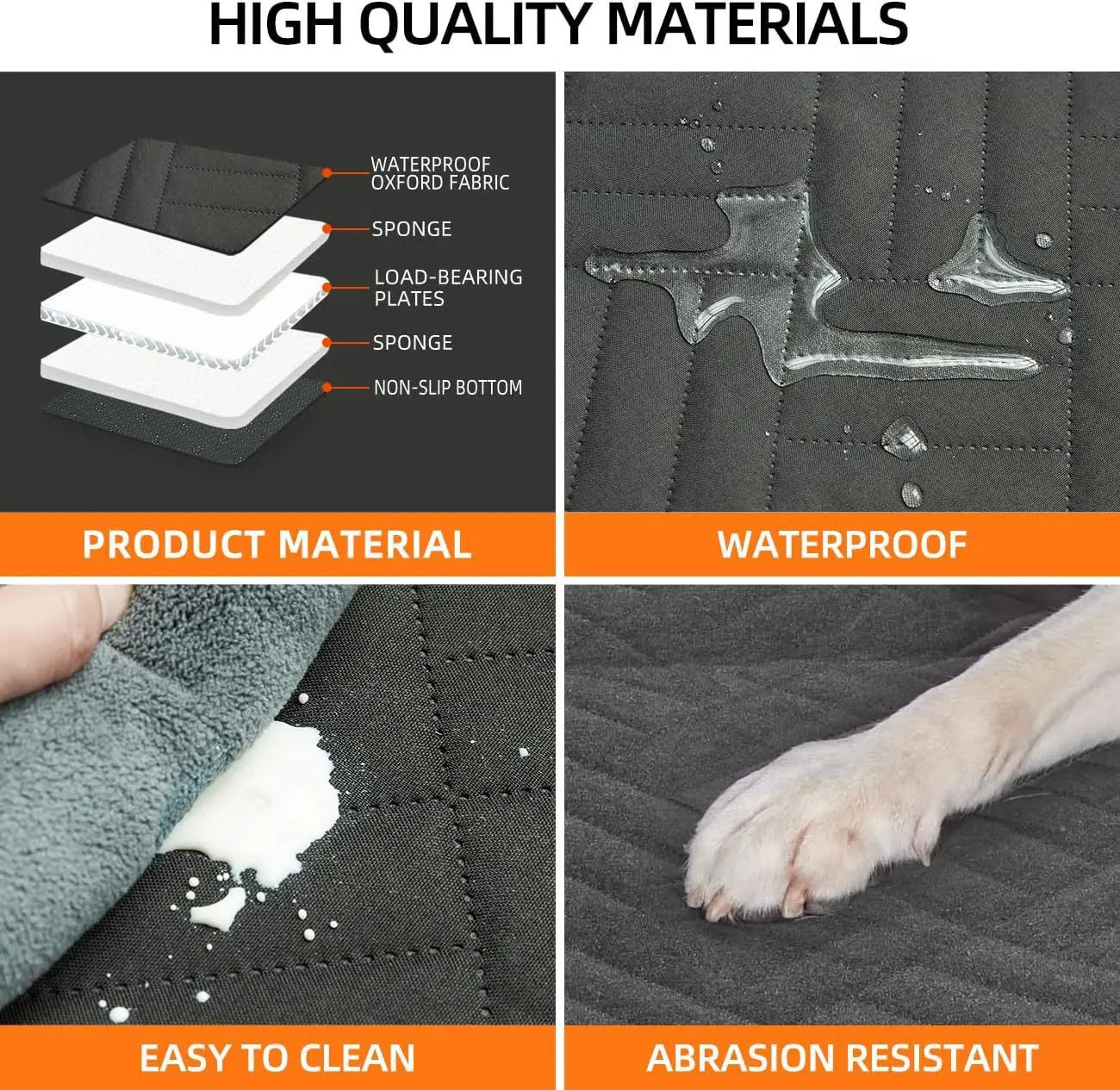 Dog Seat Cover Car Seat Cover For Pets,Waterproof Pet Seat Cover Hammock Scratch Proof Nonslip Durable Soft Pet Back Seat Covers