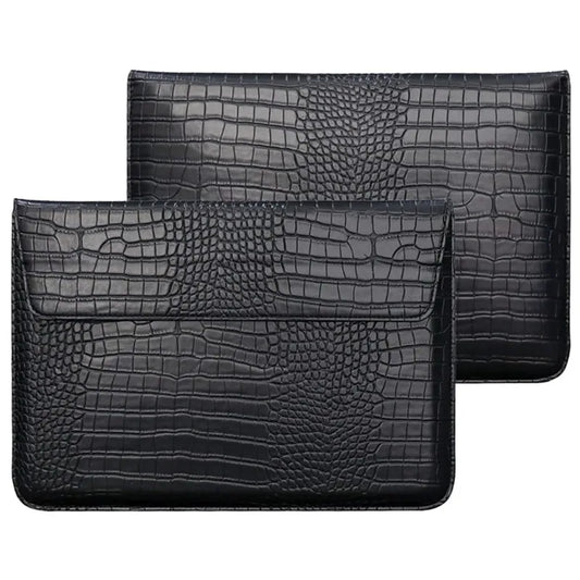 Crocodile Leather Flip Case Bag Laptop Sleeve for Macbook Air 13 14 15 16 Inch M5 M4 M3 M2 Chip Mac Book Pro Cover Accessories